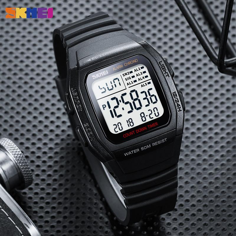 SKMEI marca de lujo hombres relojes deportivos LED reloj digital hombres impermeable relojes de pulsera militar