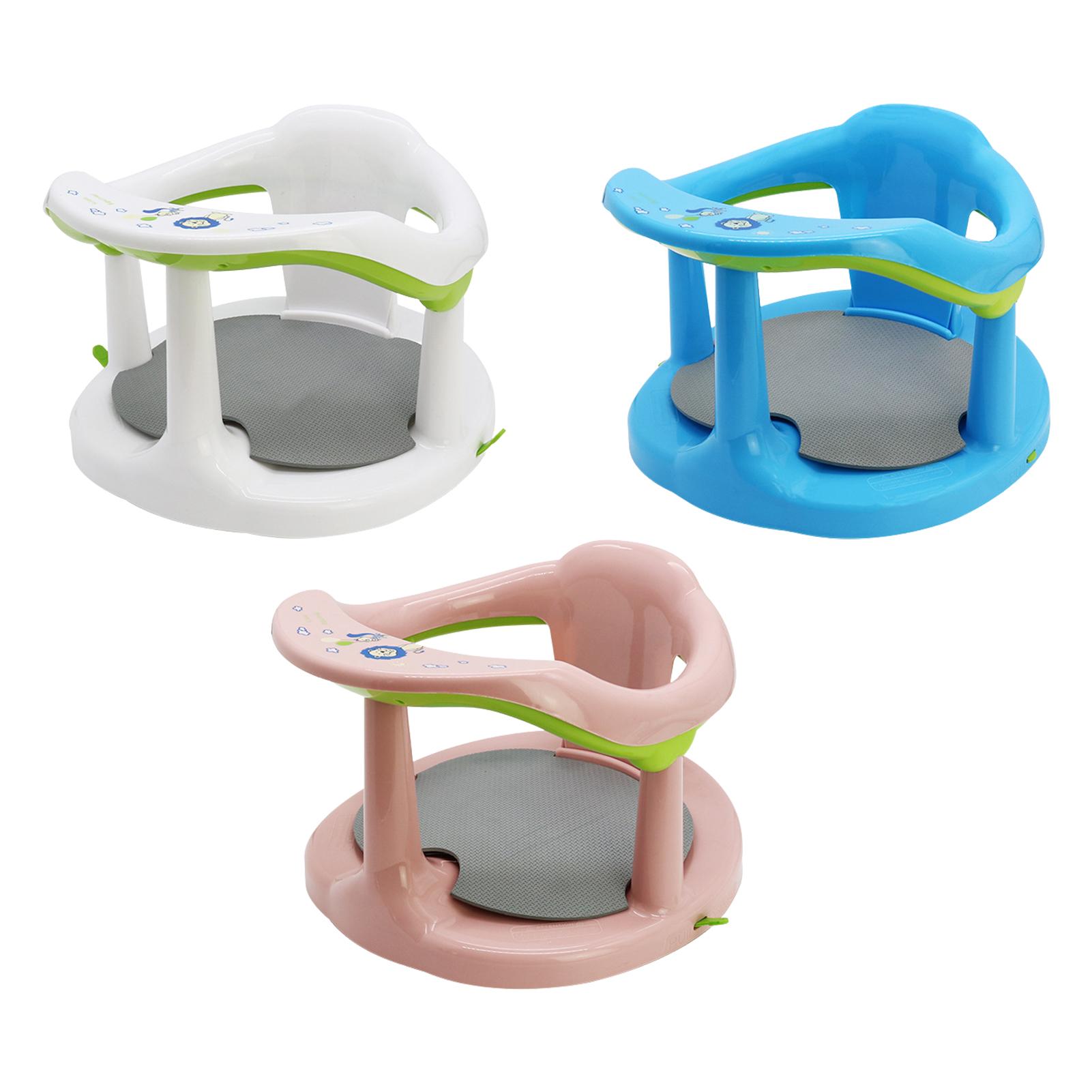 trendy-CCC Asiento de baño para bebés Silla baby shower con respaldo y ventosas Asientos de bebé antideslizantes y cómodos, silla de seguridad portátil para Babie de 6 a 18 meses