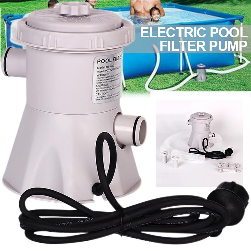 idealhere Sistema de limpieza de agua con bomba de filtro de piscina eléctrica para piscinas sobre el suelo