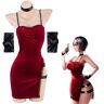 SCIONE Película Servicio Secreto espía Ada Wong vestido de Cosplay batas uniforme Sexy rojo encaje Cheongsam lencería trajes disfraz de Halloween