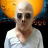 Happy Camp Máscara de alienígena de terror, casco de miedo, cara completa, OVNI, máscaras de látex, casco, fiesta de disfraces de Halloween, accesorios