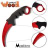 Maskbro Gaming CS2 CS:GO Cuchillo de madera Karambit Crimson Web, Maskbro, cuchillo de madera, hecho de madera, para los fanáticos ofensivos globales de counter strike