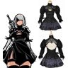 Haicospl Disfraz de Cosplay de Anime Nier Automatas 2B Sister, traje de Cosplay de Anime para mujer, conjunto de disfraz gótico de fiesta de Halloween para niñas