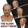 (lolili) Otro Me-The Elder Halloween Holiday Divertido Supersoft Old Man Adulto Máscara