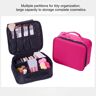 TOMTOP JMS Bolsa de maquillaje organizador de partición bolsa de almacenamiento de cosméticos de viaje de gran capacidad
