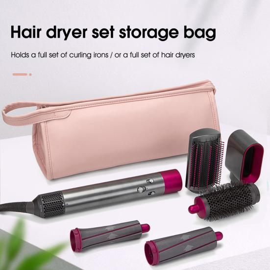 geyangxungs Bolsa de almacenamiento para secador de pelo, organizador de rizador de pelo portátil de piel sintética impermeable de alta capacidad para Dyson