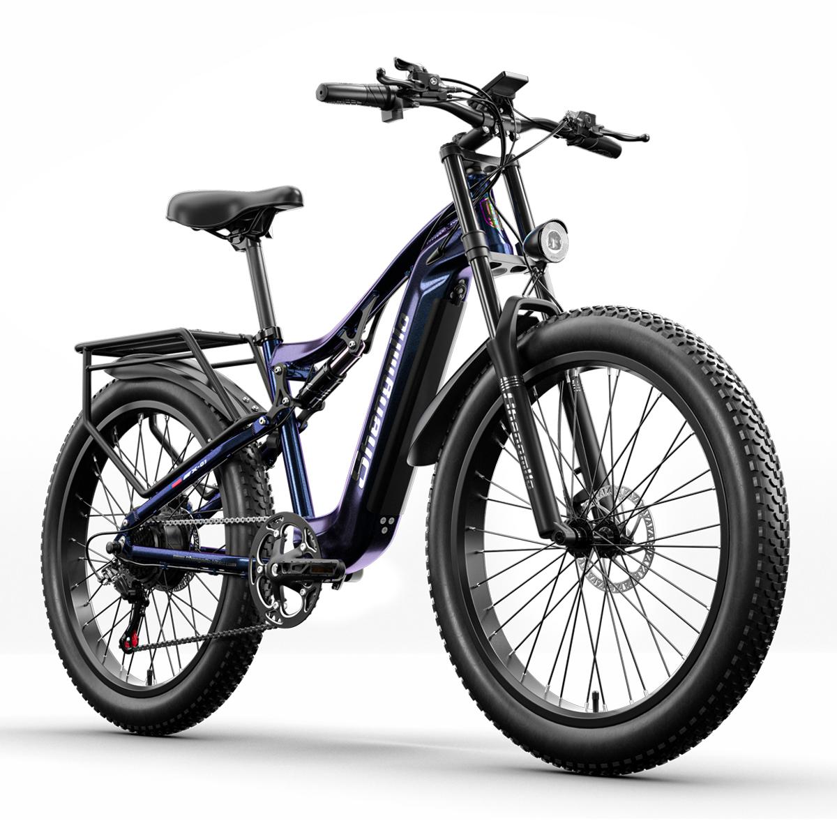 Shengmilo MX03 Bicicleta eléctrica para adultos 48V17.5AH Batería Samsung Bicicleta de montaña para hombres BAFANG 1000W Motor EBIKE, Azul