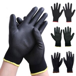 7Beakaq 1/12 pares de guantes de trabajo de seguridad recubiertos