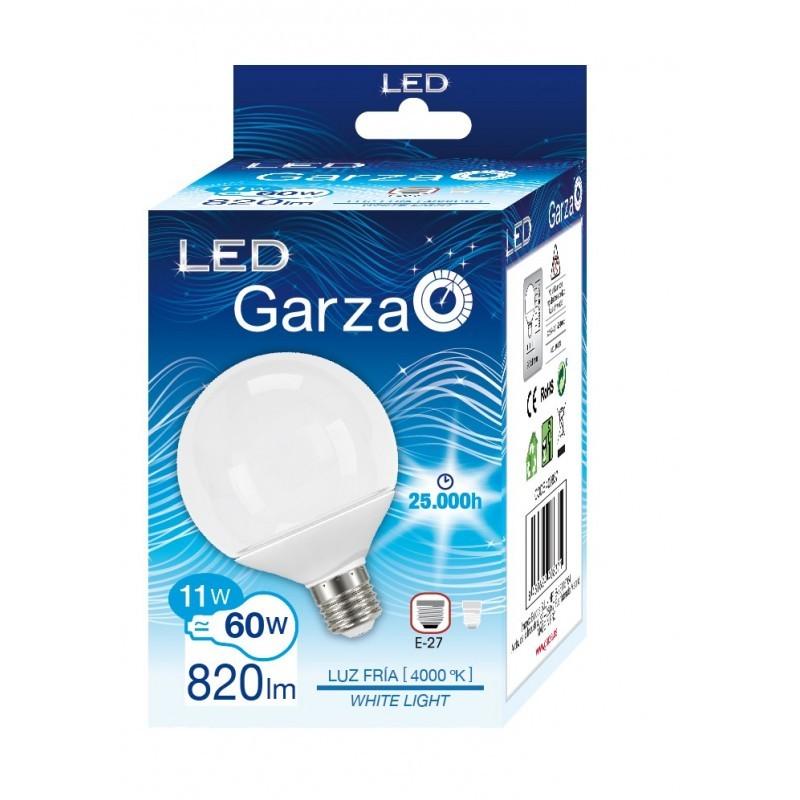 Garza Lighting, Bombilla LED Globo G95, 9.5W, E27, 220º, 806 lúmenes, Luz Fría CE Garza