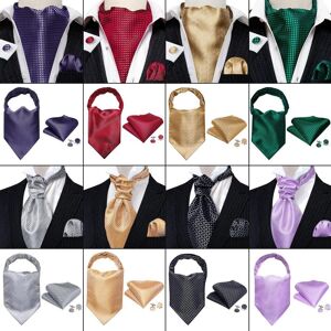 Barry.Wang formal de negocios Cravat Tie para hombres Tejido Tejido Seda Bolsillo Cuadrado Gemelos Fiesta de Bodas Corbata de Fiesta