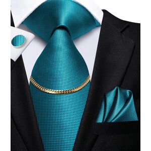 HI-Tie Mens Tie Chain Silk Necktie Pañuelo Pañuelos Gemelos para boda de negocios