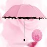 simclm Paraguas soleado y floreciente portátil creativo cuando se expone al agua Paraguas completo Soleado Lluvioso Paraguas de doble uso Protección UV Paraguas femenino