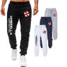 limindong Pantalones a la moda con estampado de Resident Evil para hombre, pantalones de chándal de lana con paraguas para primavera y otoño, pantalones largos Unisex, pantalones deportivos informales