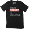 Camiseta gráfica ULTRABASIC para hombre Tu silencio es violencia Black Lives Matter BLM Shirt