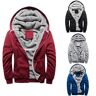 chris 3 Plus abrigo de terciopelo para hombre con capucha de manga larga con cremallera acolchado cálido suéter chaqueta masculina sudadera de invierno