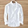 DSorothy Diseñador Italia estilo 100% Lino Camisa de manga larga hombres Casual 5 colores sólido blanco camisas para hombres Top Camisa Chemise