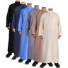 groumap Ropa de hombre Arabia Saudita Túnica de manga larga Vestido musulmán de Ramadán Ropa islámica media