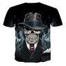 3DT-ShirtsZZ Camiseta con tema de calavera y demonio para hombre, camisetas 3D de terror, camiseta a la moda de verano, camisa con cuello redondo para hombre, ropa de calle de talla grande para niño