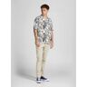 Tropic resort camisa vacacional holgada con estampado tropical blanco Hombre JACK & JONES