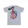 Marvel Camiseta para hombre Capitán América Guerra Civil pintada contra Iron Man