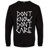 Grindstore Suéter para hombre Don`t Know Don`t Care