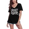 Ultrabasic Camiseta con cuello en V para mujer El éxito es la mejor venganza - Camiseta con eslogan motivacional