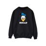 Disney - Sudadera de algodón con cara de pato Donald para hombre