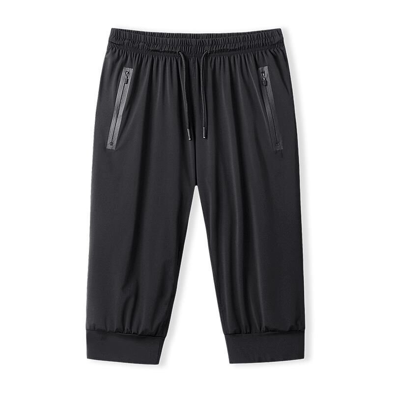 hexing-Men Trousers & Pants Air -Conditioning Cropped Pants Ice Silk 7 -Point Pants Men 'S Sports Quick -Drying Pants L -9xl