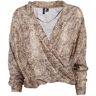 Blusa corta cruzada leopardo Mujer VERO MODA