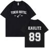 TENJINGE Trendy Camiseta de la banda de Rock Tokio Hotel Kaulitz para hombre, pantalón corto informal a la moda, camiseta de manga Hip Hop Punk, camisetas de gran tamaño, ropa de calle Unisex