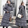 Ellen Fashion Parka de invierno para mujer, abrigo largo, chaqueta ajustada de manga larga con capucha, abrigo cálido para mujer, cuello de lana