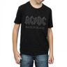 Camiseta de algodón negra de regreso para niños de AC/DC