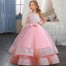 RichBaby 2024 Vestido de noche para desfile para niños, disfraz para niñas, vestidos de princesa de encaje mullido, Vestido de boda elegante con flores para niñas