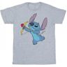 Disney Camiseta de algodón de San Valentín de Cupido de Stitch y Lilo para niñas