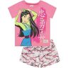 Mulan Girls Loyal Brave True Shorts Conjunto de pijama