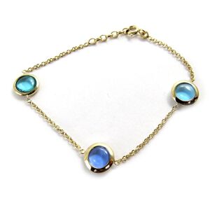 Altesse [L7946] - Bracelet Plaqué Or 'Angela' bleu doré
