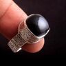 Arisha Silver Anillo de declaración de joyería hecho a mano de plata de ley 100% sólida con piedra preciosa de ónix negro