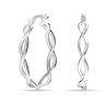 LeCalla S925 Joyería de plata esterlina Twist Irish Celtic Knot Click-Top Pendientes de aro para mujer
