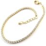 Les Trésors De Lily [N5369] - Pulsera chapada en oro blanco 'Rivières de Cristal' - 18 cm 2 mm