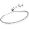 LeCalla Pulsera ajustable deslizante de amistad con eslabones elegantes de Plata de Ley 925 auténtica para mujeres y adolescentes