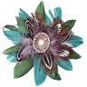 Les Trésors De Lily [Q5774] - Broche Créateur 'Cheyennes' vert doré - 10x10 cm