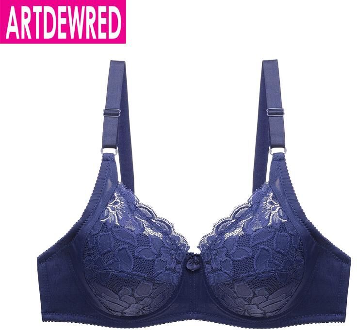 Artdewred Lingerie Sujetador ultrafino de talla grande para mujer, cobertura total, sujetador reductor con relleno de encaje suave y Sexy