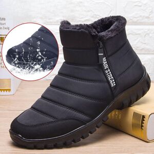 SHIJIN Health Zapatos de algodón para hombre, zapatos de tela viejos de Beijing engrosados, botas de nieve para hombre, zapatos aislantes de felpa de invierno