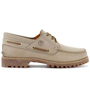 Timberland Authentics 3-Eye Classic Lug Boat Shoes - Mocasines para hombre Zapatos náuticos Cuero Marrón claro TB0A5SQS185
