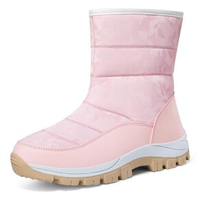 TUINANLE Botas de nieve de invierno para mujer Zapatos cálidos de felpa antideslizantes al aire libre para mujer