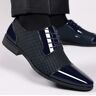 PAPA Zapatos de Cuero Vestido de Negocios para Hombres Zapatos de Boda para Novio Puntiagudos británicos Transpirables Informales para Hombres