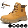 Jay Fashion Botas de seguridad Zapatos de trabajo impermeables para hombres Botas de trabajo con punta de acero a prueba de pinchazos Zapatos de seguridad para hombres y mujeres Zapatos de soldador antiescaldaduras Botas indestructibles