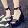 Gdgydh Sandalias blancas de verano para mujer, sandalias de tacón grueso, plataforma, zapatos rusos informales, gótico Punk