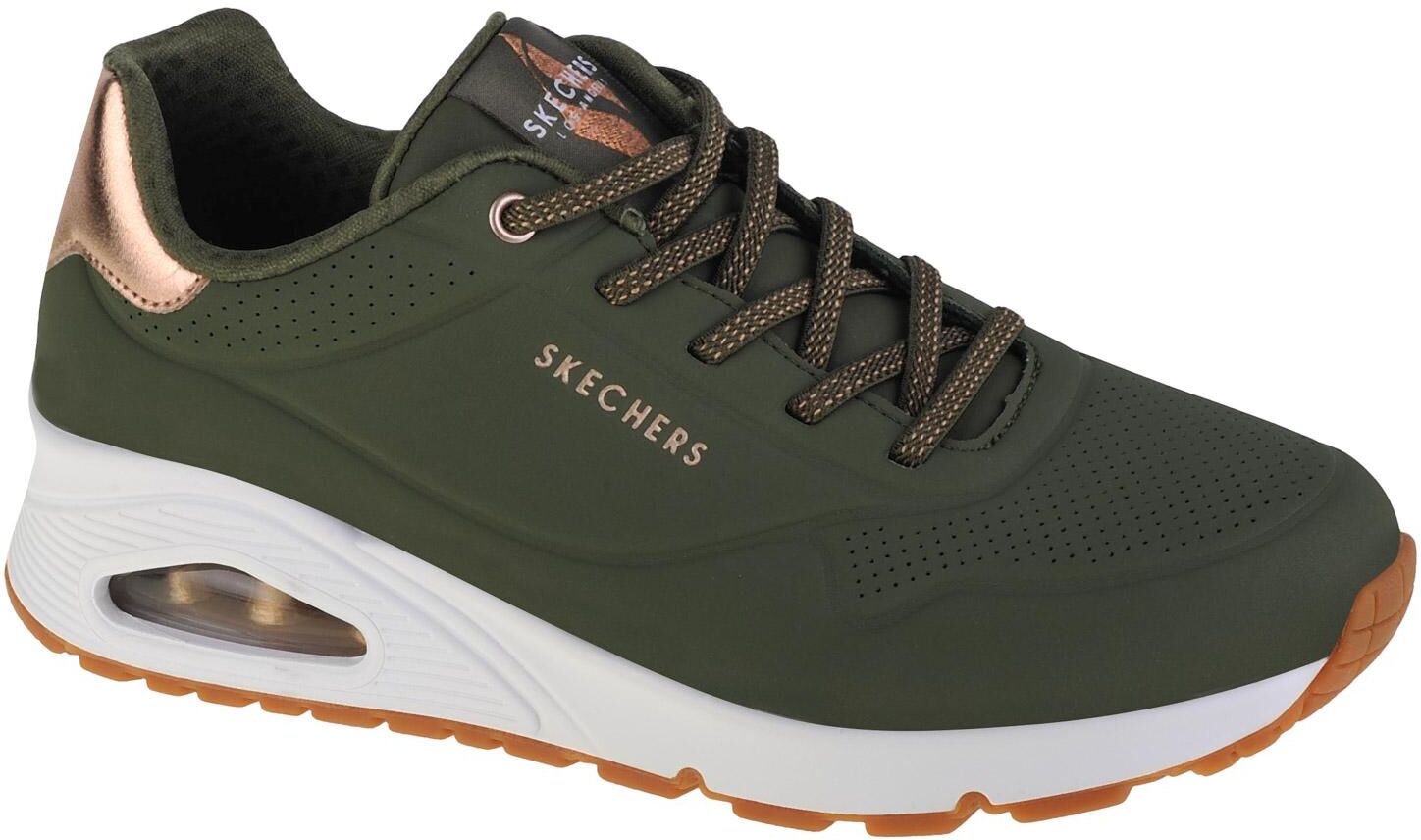 Skechers Uno-Shimmer Away, Zapatillas verdes mujer