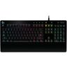 Logitech G213 Prodigy Teclado Gaming USB - Retroiluminacion RGB - Resistente a Salpicaduras - Reposamuñecas - Cable de 1.80m - Color Negro-920-008086